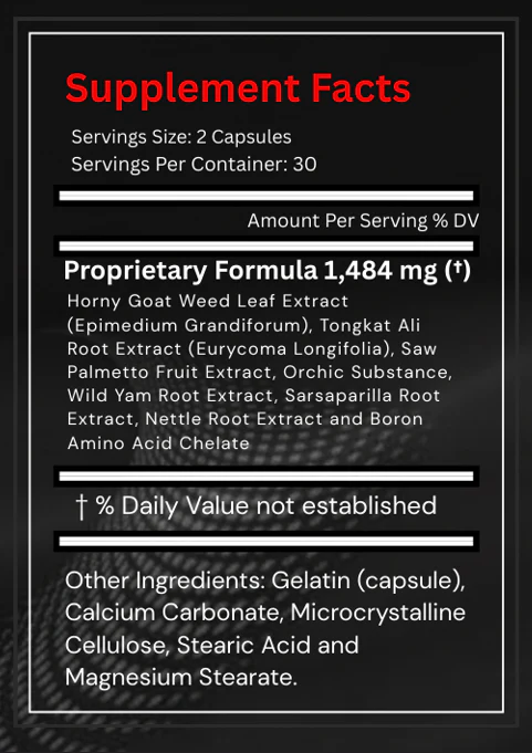 Alpha Xploder Supplement Facts